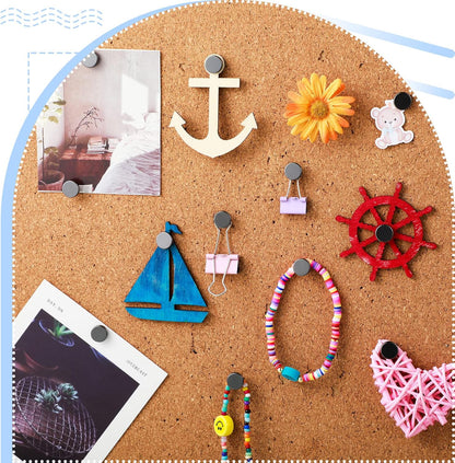 30 Pieces Push Pins, Metal Thumb Tacks for Picture Photo Hanging, Wall Pins for Board Posters Bulletin Maps, Wall Tack for Office Home Decorative (Black)