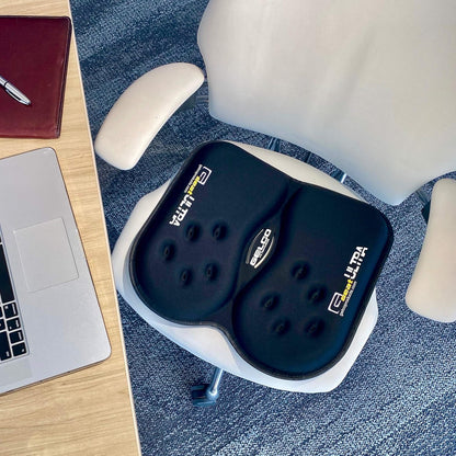 GSeat Ultra Orthopedic Gel and Foam Seat Cushion (Black) – for Coccyx, Back, Tailbone, Prostate, Postnatal, and Sciatica Pain/Discomfort – Office, Car, Chair, Travel