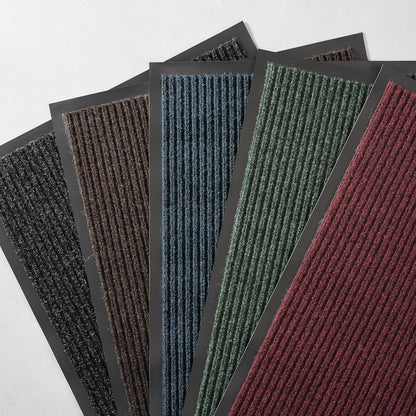 Consolidated Plastics Brush Dry Rug - Made in USA, Heavy-Duty Commercial DoorRug for Indoor/Outdoor Entryways, Non-Slip Backing for High-Traffic Areas (3' W x 5' L, Charcoal)