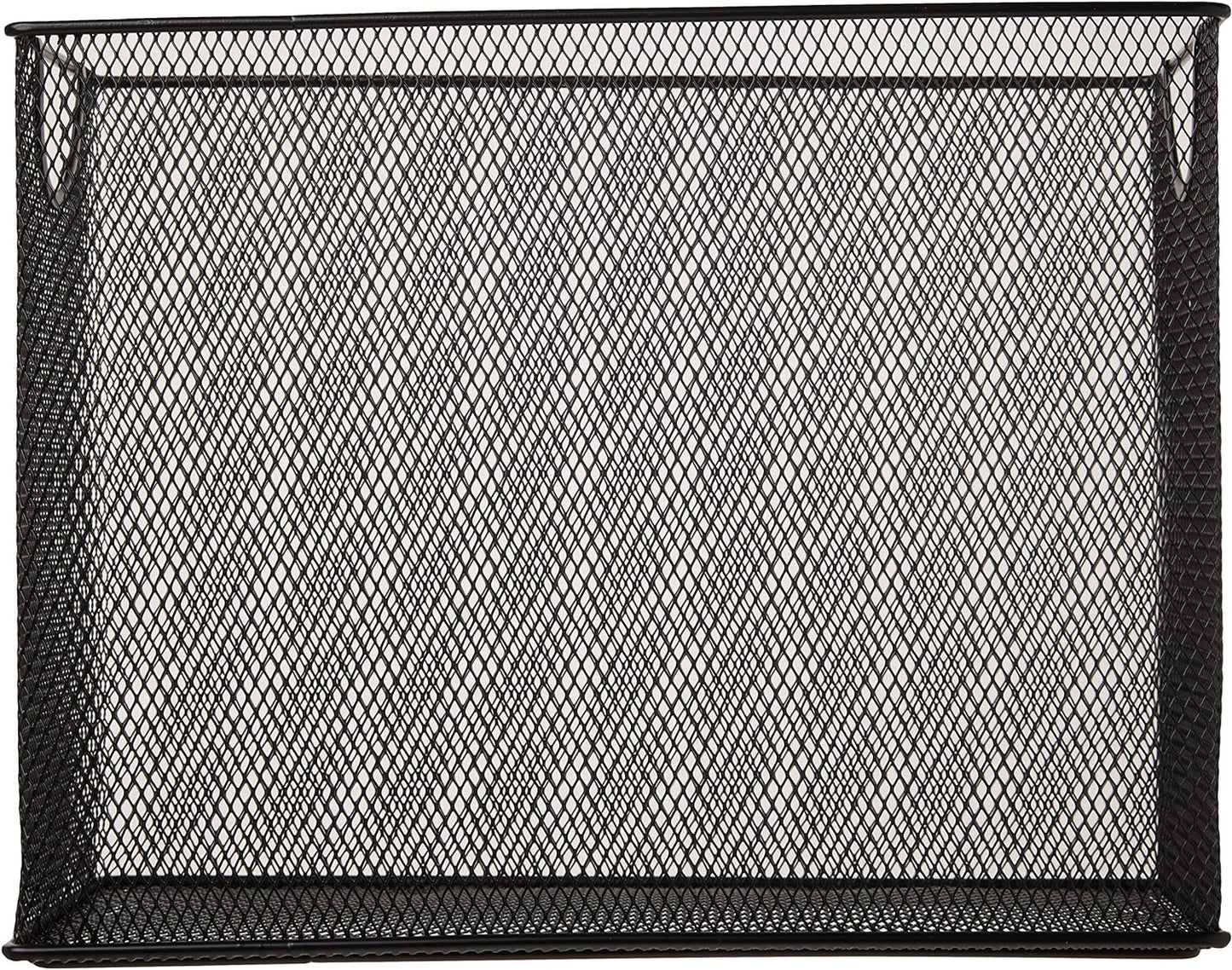U Brands Mesh Steel Desktop Hanging File Holder, Letter Size, 12.4" x 9.53" x 5.5", Black - 457U00-06