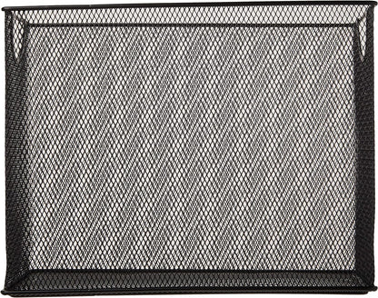U Brands Mesh Steel Desktop Hanging File Holder, Letter Size, 12.4" x 9.53" x 5.5", Black - 457U00-06