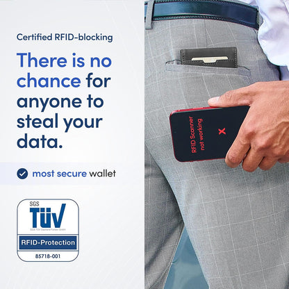 TRAVANDO Mens Slim Wallet with Money Clip AUSTIN RFID Blocking Bifold Credit Card Holder for Men with Gift Box