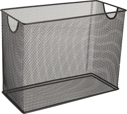 U Brands Mesh Steel Desktop Hanging File Holder, Letter Size, 12.4" x 9.53" x 5.5", Black - 457U00-06