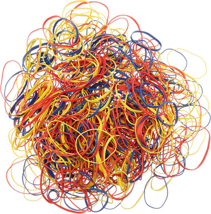 Amazon Basics Assorted Size and Color Rubber Bands, 0.5 lb.