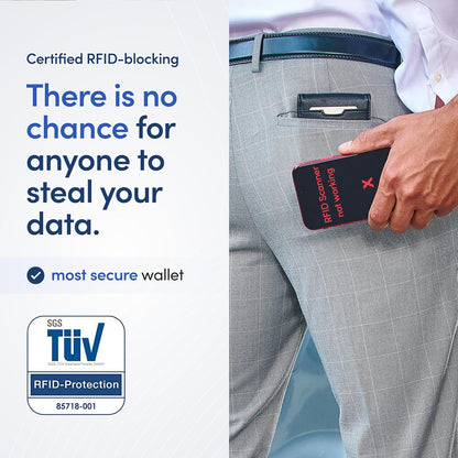 TRAVANDO Mens Wallet with Money Clip AUSTIN RFID Blocking Bifold Credit Card Holder for Men with Gift Box