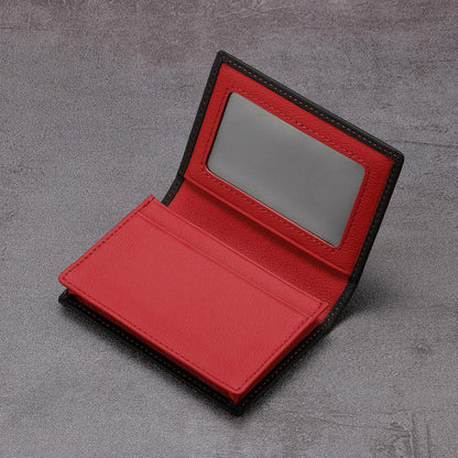 Leather Business Card Case Holder for Men & Women, Italian Calfskin